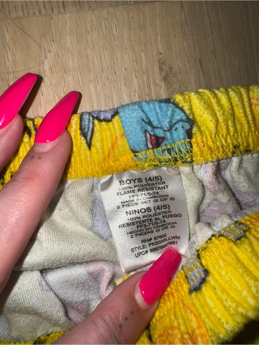 Yellow Pokémon-Print Kids Pajama Pants - Pikachu & Friends